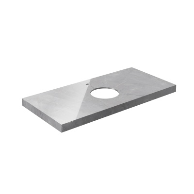 Столешница из керамогранита для накладных раковин, Риальто 100 см, серый лаппатированный