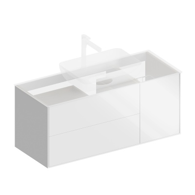 Тумба PLAZA Modern подвесная 120 белый 3 ящика