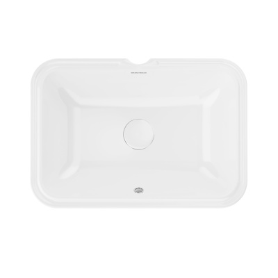 Раковина Plaza/Плаза встраиваемая снизу 55, белая глянцевая