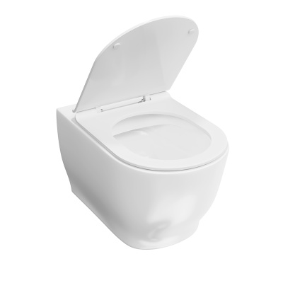 Унитаз Modula/Модула подвесной безободковый с крепежом, белый глянцевый