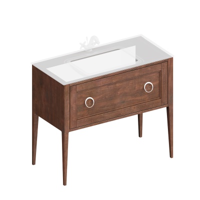 Тумба Plaza Classic/Плаза Классик напольная 1 ящик 100, орех матовый