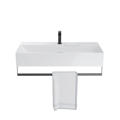 Раковина Logica/Лоджика мебельная\подвесная с одним отверстием 90, белая глянцевая