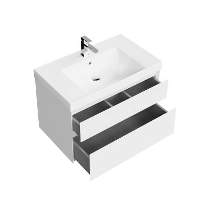 Тумба Cubo/Кубо подвесная с ящиками 80, белая глянцевая Тумба Cubo/Кубо подвесная с ящиками 80, белая глянцевая