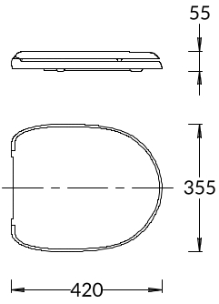 Сиденье для унитаза XPRO без микролифта, белый