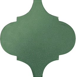 Арабески Майолика зеленый глянцевый 26x30x0,7