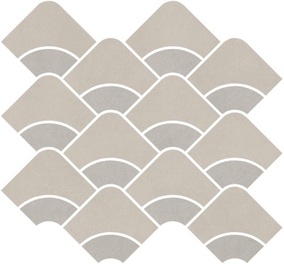 Декор Таделакт наборный серый светлый, серый матовый обрезной 30x28x0,9