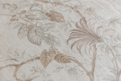 Обои виниловые Оранжерея мотив, бежевый