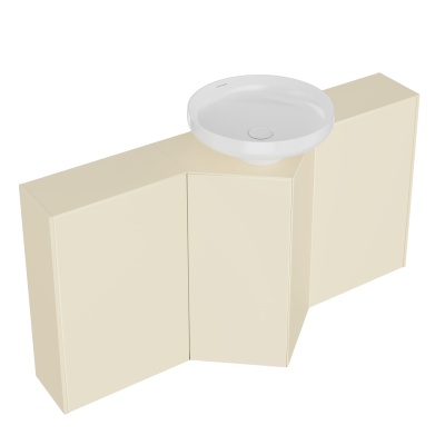 Тумба-модуль CARAVAN хранение без боковин, подвесная 45, push, сливочная матовая