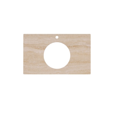 Столешница из керамогранита для накладных раковин, Риальто 80 см, бежевый натуральный