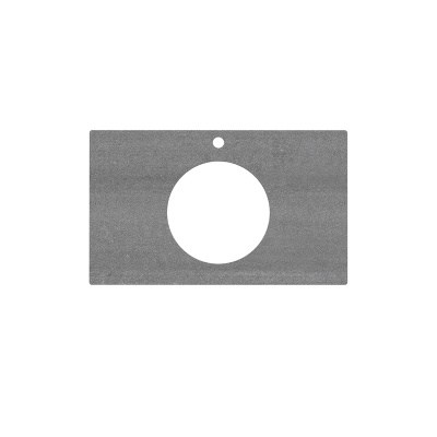 Столешница из керамогранита для накладных раковин, Про Дабл 80 см, антрацит натуральный