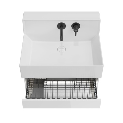 Тумба LOGICA M подвесная 2 выдвижных ящика 65, белоснежный