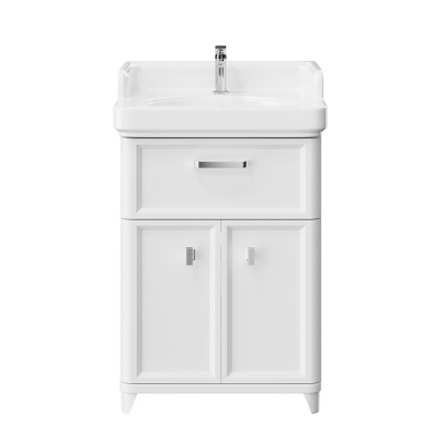 Тумба POMPEI напольная с ящиком и дверцами 60, белая глянцевая Тумба POMPEI напольная с ящиком и дверцами 60, белая глянцевая