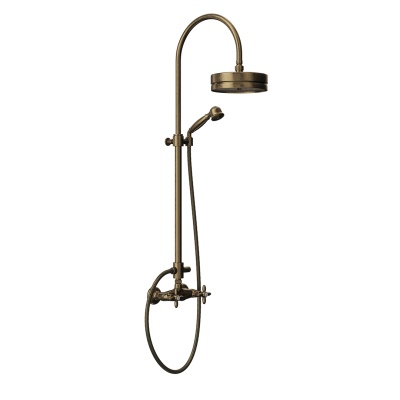 Душевая колонна MUSE со смесителем с переключателем потоков, потертая бронза