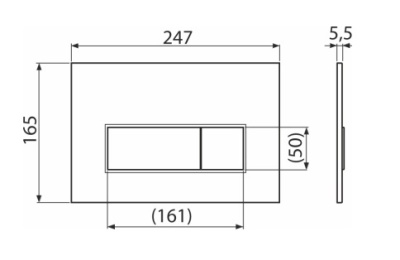 Кнопка управления для скрытых систем инсталляции, матовый никель Кнопка управления для скрытых систем инсталляции, матовый никель