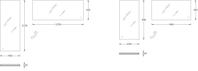 Зеркало VETRATA S 45х90 сенсор со сменой цвета подсветки и антизапотеванием, белое Зеркало VETRATA S 45х90 сенсор со сменой цвета подсветки и антизапотеванием, белое