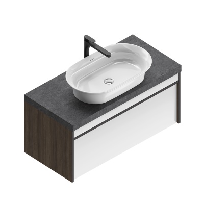 Тумба MODULA подвесная 100 с ящиком 1+1, арабика