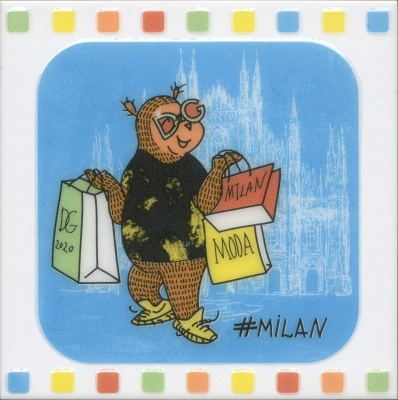 Декор Большое путешествие Milan глянцевый 20x20x0,69