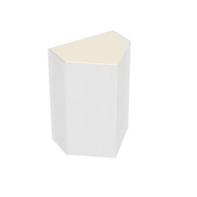 Столешница без выреза для тумбы-модуля CARAVAN 50, сливочная матовая