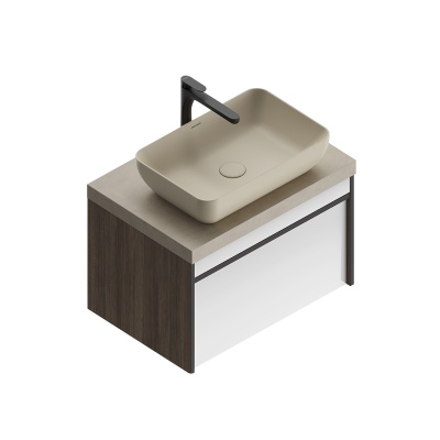 Тумба MODULA подвесная 70 с ящиком 1+1, арабика