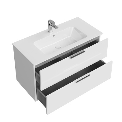 Тумба PIANO Forte подвесная 95 см, 2 ящика, белый глянцевый Тумба PIANO Forte подвесная 95 см, 2 ящика, белый глянцевый