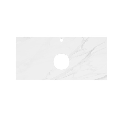 Столешница из керамогранита для накладных раковин, Монте Тиберио 100 см, белый натуральный Столешница из керамогранита для накладных раковин, Монте Тиберио 100 см, белый натуральный