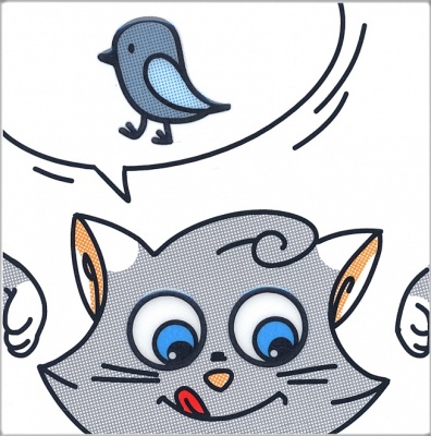 Декор Кошки-Мышки. Птичка матовый 20x20x0,69