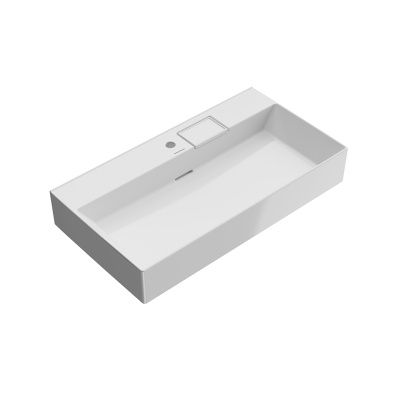 Раковина LOGICA мебельная\подвесная с одним отверстием 90, белая глянцевая Раковина LOGICA мебельная\подвесная с одним отверстием 90, белая глянцевая