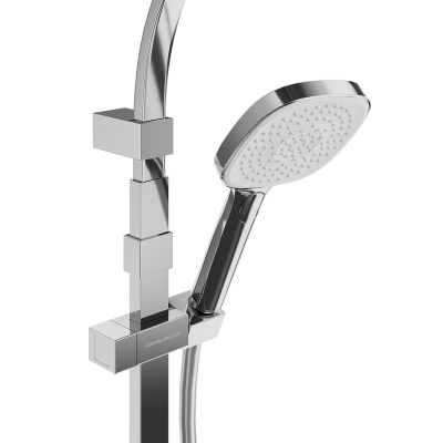 Душевая колонна квадратная FONTE на 2 потока без смесителя, хром Душевая колонна квадратная FONTE на 2 потока без смесителя, хром