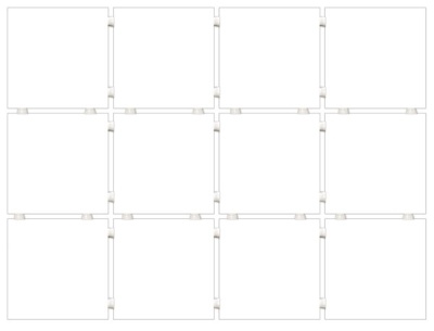 Конфетти белый матовый 29,8х39,8x0,7 из 12 частей 9,8x9,8