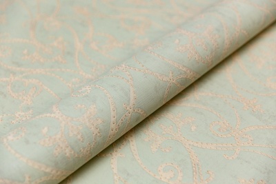 Обои виниловые на флизелиновой основе Дамаск мотив, зелёный Обои виниловые на флизелиновой основе Дамаск мотив, зелёный