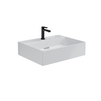 Раковина LOGICA мебельная с одним отверстием 60, белая глянцевая Раковина LOGICA мебельная с одним отверстием 60, белая глянцевая