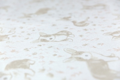 Обои виниловые на флизелиновой основе Уик-энд мотив, бежевый корги Обои виниловые на флизелиновой основе Уик-энд мотив, бежевый корги