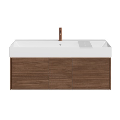 Тумба GRANDE подвесная 120, 3 ящика, структурированный орех