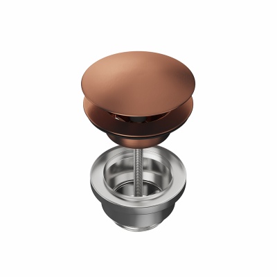 Донный клапан для раковины, брашированная медь