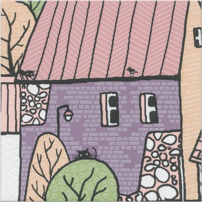 Декор Городок 3 матовый 20x20x0,69 Декор Городок 3 матовый 20x20x0,69