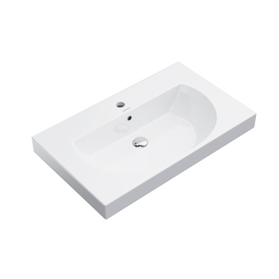 Раковина BUONGIORNO подвесная/мебельная 80, белая глянцевая Раковина BUONGIORNO подвесная/мебельная 80, белая глянцевая