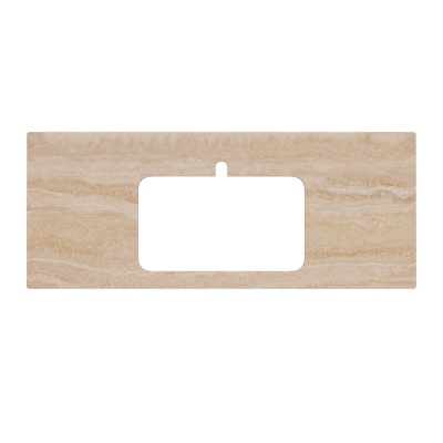 Столешница из керамогранита для раковин, встраиваемых сверху, Риальто 120 см, бежевый натуральный