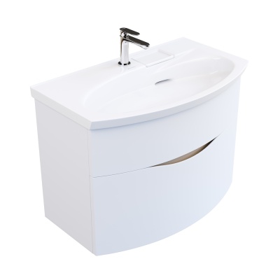 Тумба RIVA подвесная 80, белая матовая Тумба RIVA подвесная 80, белая матовая