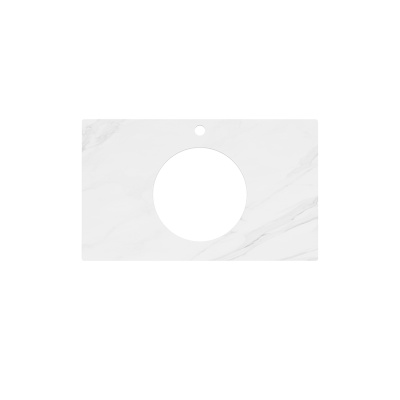 Столешница из керамогранита для накладных раковин, Монте Тиберио 80 см, белый натуральный