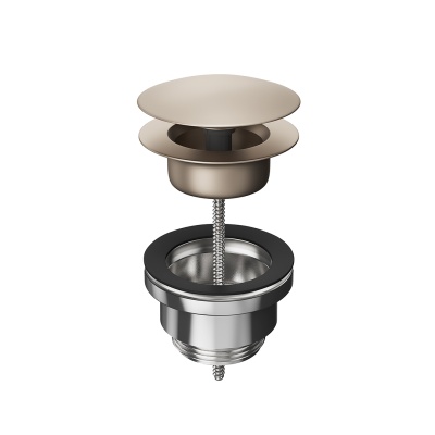 Донный клапан для раковины, золотой атласный