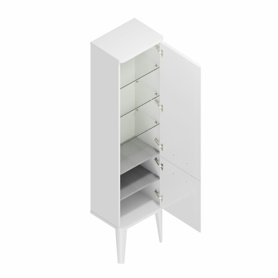 Пенал POMPEI напольный\подвесной 150, белый глянцевый Пенал POMPEI напольный\подвесной 150, белый глянцевый