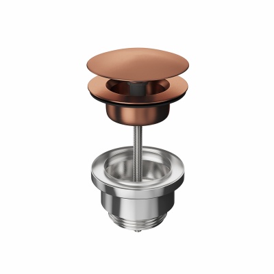 Донный клапан для раковины, брашированная медь